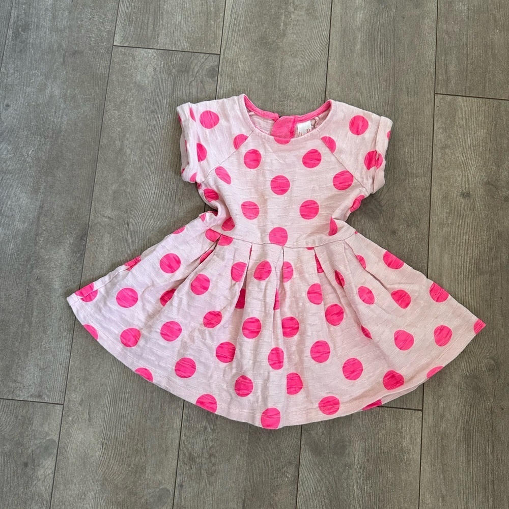 Cat & Jack 2T Girl Polka Dot Short Sleeve Polka Dot Dress